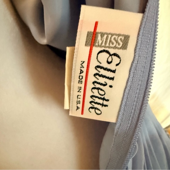 Miss Elliette California Vintage Powder Blue Pleated Dress Medium   P-P19”L-46” - Picture 5 of 5
